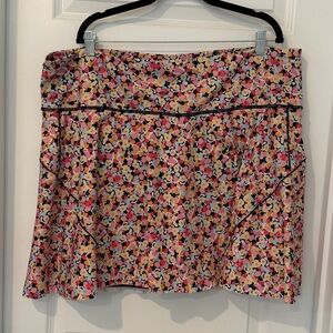Athleta Multicolor Floral A-Line Skirt